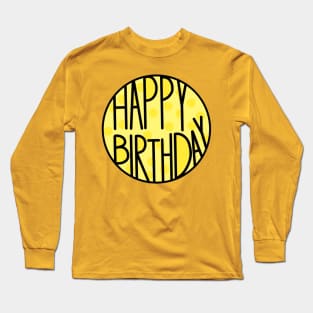 Happy Birthday To An Amazing Person , Pastel Yellow Color Long Sleeve T-Shirt